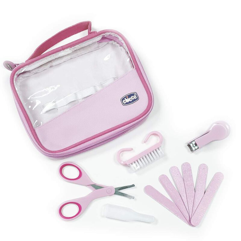 Nail Care Set (Pink) - Scissors | Nail Clipper | Nail Brush | 6Filers image number 1